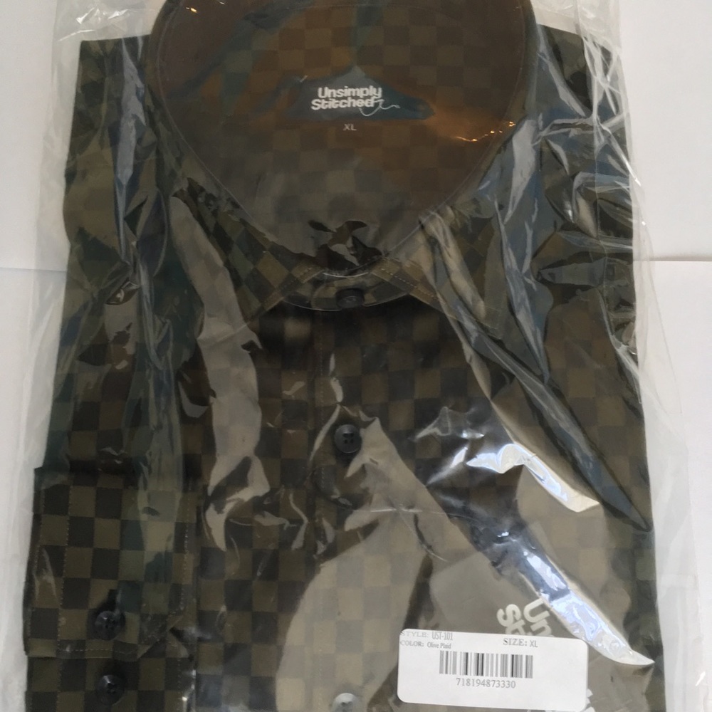 Unsimply Stitched – Checked Trim Fit Olive Dress